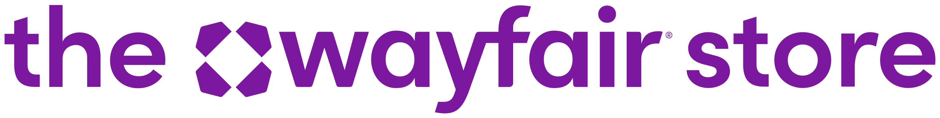 The Wayfair Store Horizontal Purple Logo