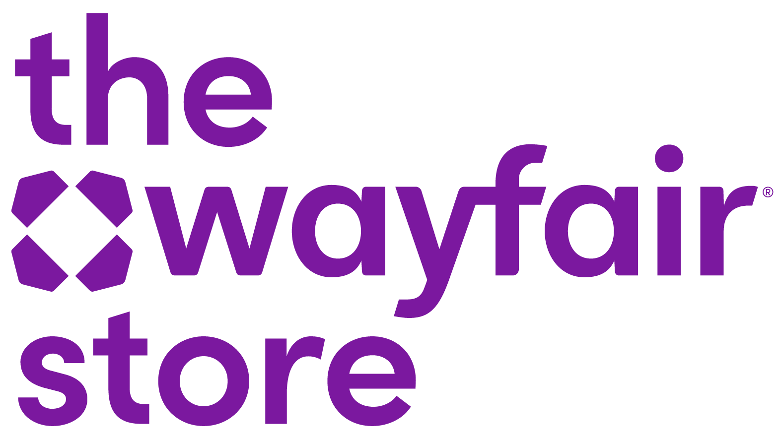 The Wayfair Store Stacked Purple Logo