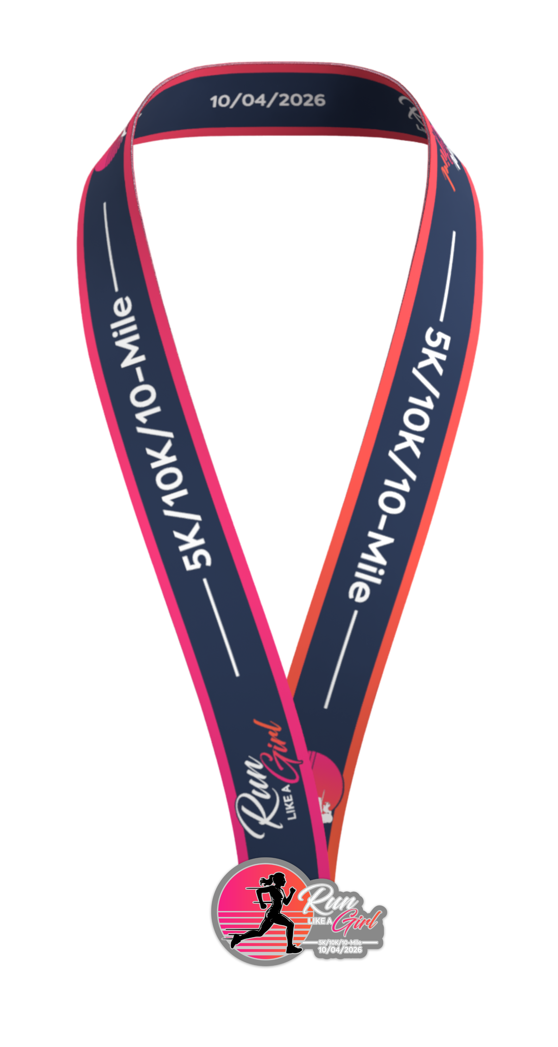 Run Like A Girl race medal